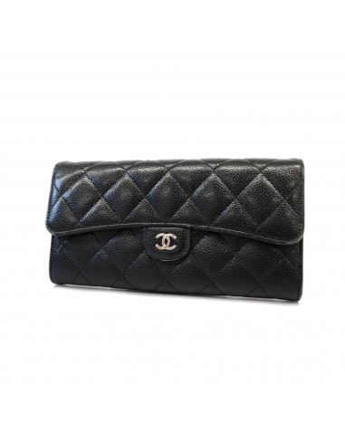 Auth Chanel Matelasse Bifold Long Wallet Womens Caviar Leather Long Wallet (bi à prix réduit toute l'année