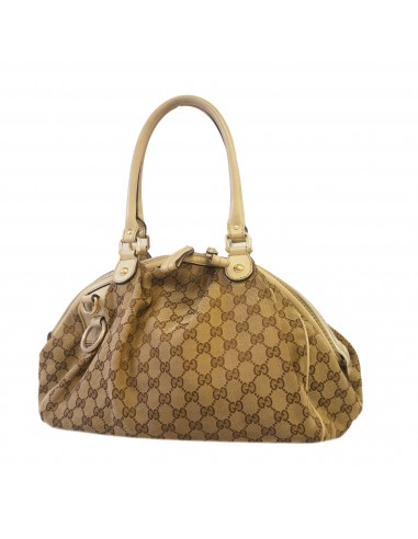 Auth Gucci Sukey Tote Bag 223974 Womens GG Canvas Tote Bag Beige brillant des détails fins