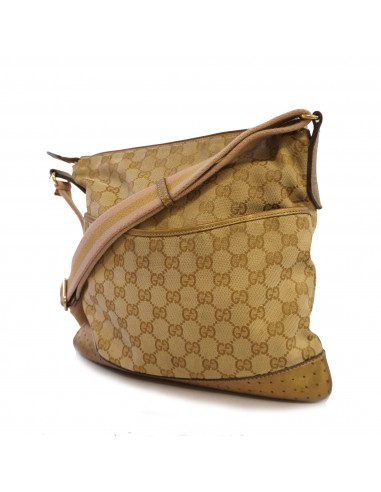 Auth Gucci GG Canvas Shoulder Bag 145857 Womens GG Canvas Shoulder Bag Beige Livraison rapide