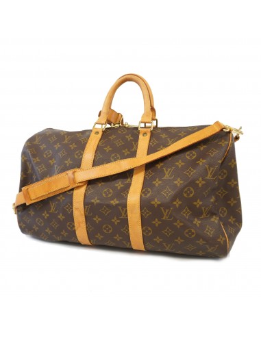 Auth Louis Vuitton Monogram Keepol Band Lier 45 M41418 Unisex Boston Bag Fin de série