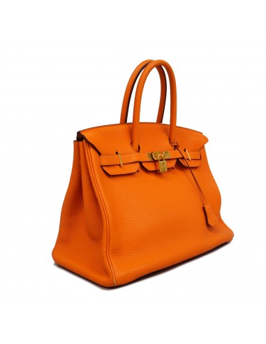 Auth Hermes Birkin 35E Stamped Womens Taurillon Clemence Handbag Orange En savoir plus