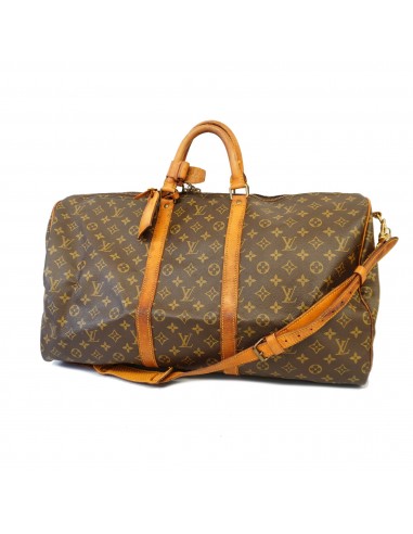 Auth Louis Vuitton Boston Bag Monogram Keepall Bandolier 55 M41414 Unisex vous aussi creer 