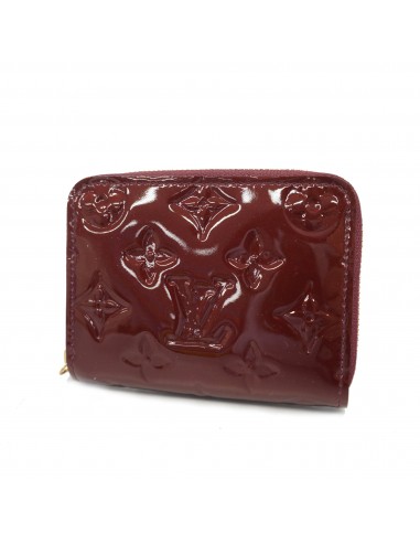 Auth Louis Vuitton Monogram Vernis Zippy Coin Purse M91534 Womens Coin Purse/coin Case Rouge Fauviste vente chaude votre 