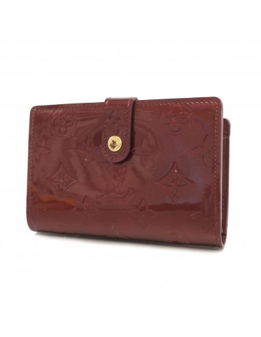 Auth Louis Vuitton Monogram Vernis M91524 Womens Wallet (bi-fold) Rouge Fauvis Fin de série