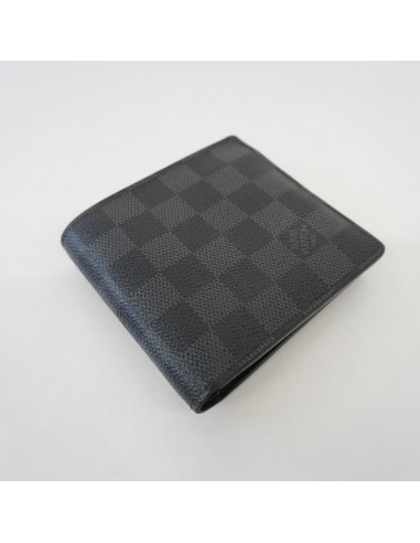 Auth Louis Vuitton Damier Graphite Portofouille Marco N62664 Mens Wallet Venez acheter