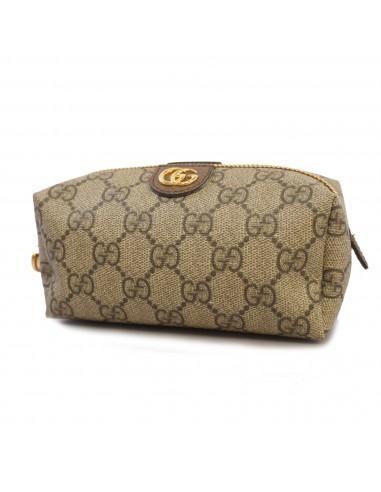 Auth Gucci Pouch 548394 Womens GG Supreme Pouch Beige JUSQU'A -70%! 