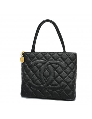 Auth Chanel Reprint Tote Womens Caviar Leather HandbagTote Bag Black Comparez plus de prix