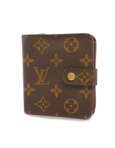 Auth Louis Vuitton Monogram Compact Zip M61667 WomenUnisexMen Wallet (bi-fold) Les êtres humains sont 