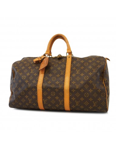 Auth Louis Vuitton Monogram Keepol 50 M41426 MenWomenUnisex Boston BagHandbag rembourrage situé sous